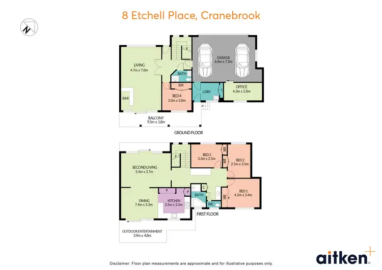 Floorplan of Homely house listing, 8 Etchell Place, Cranebrook NSW 2749