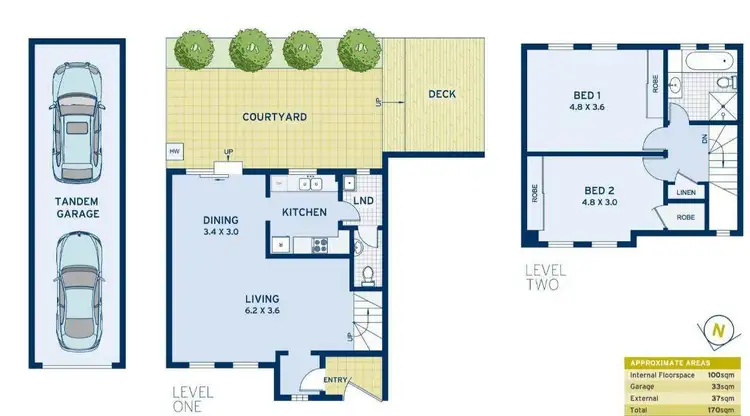 Floorplan of Homely townhouse listing, 2/106 Edenholme Road, Wareemba NSW 2046