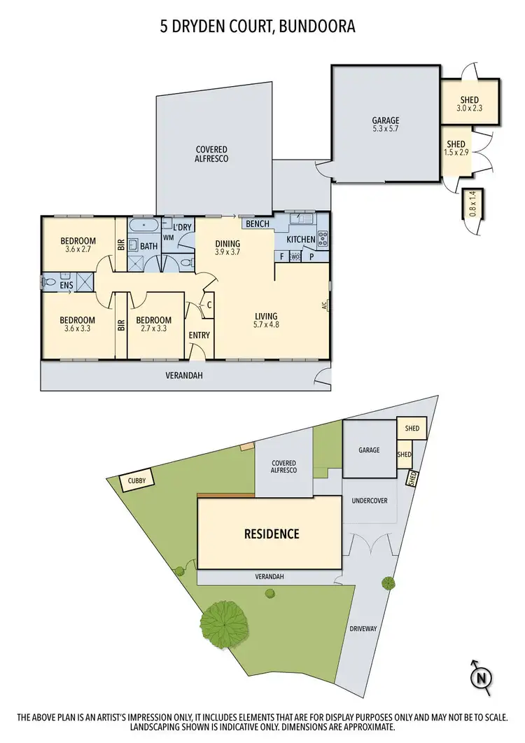 Floorplan of Homely house listing, 5 Dryden Court, Bundoora VIC 3083