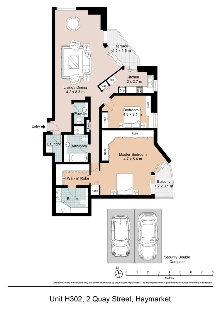 Floorplan of Homely apartment listing, H302/2 Quay Street, Haymarket NSW 2000