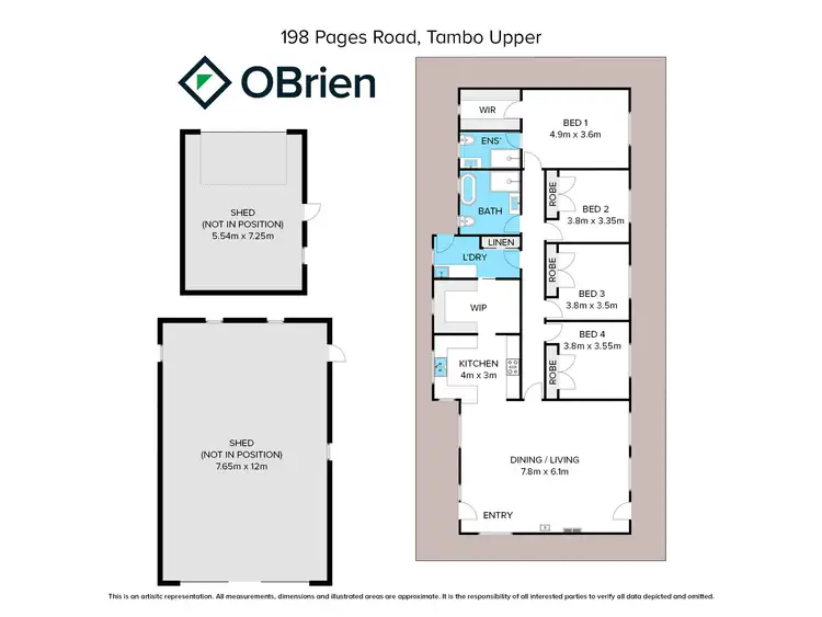 Floorplan of Homely house listing, 198 Pages Road, Tambo Upper VIC 3885