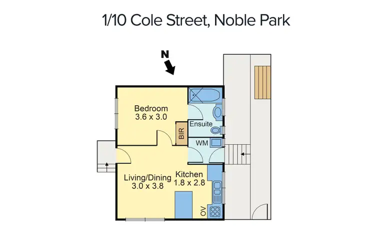 Floorplan of Homely unit listing, 1/10 Cole Street, Noble Park VIC 3174