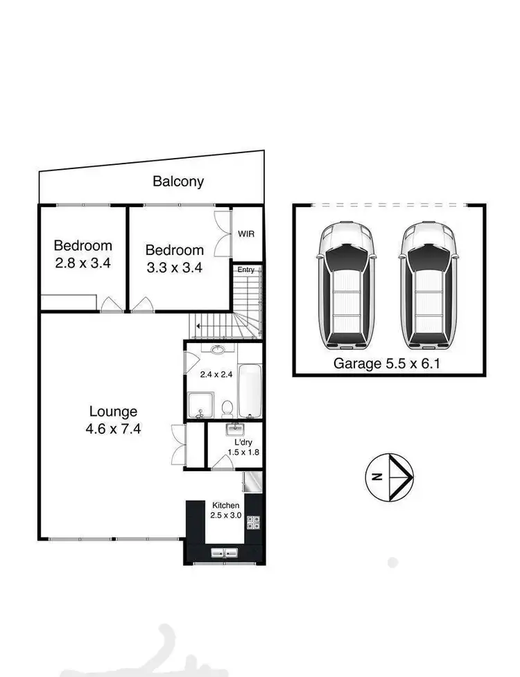 Floorplan of Homely townhouse listing, 7/199 Woronora Road, Engadine NSW 2233