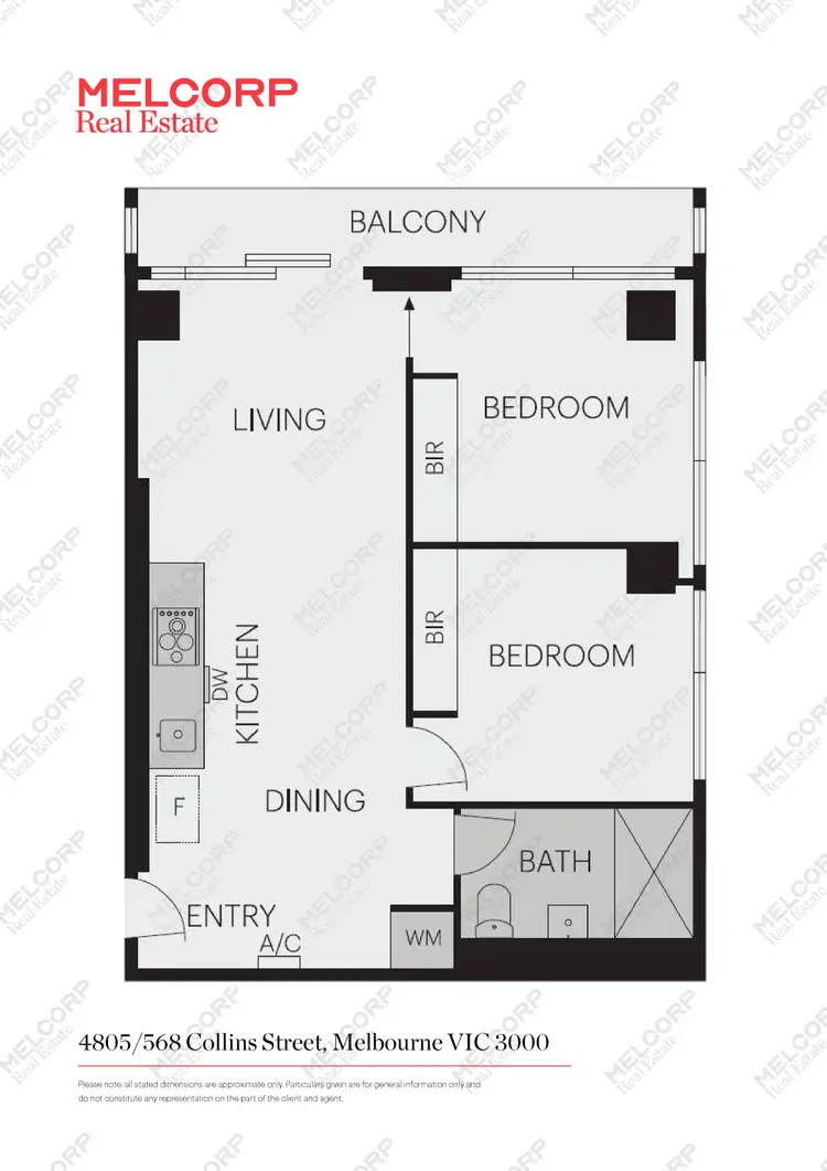 Floorplan of Homely apartment listing, 4805/568 Collins Street, Melbourne VIC 3000