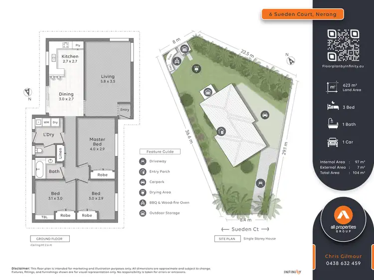 Floorplan of Homely house listing, 6 Sueden Court, Nerang QLD 4211