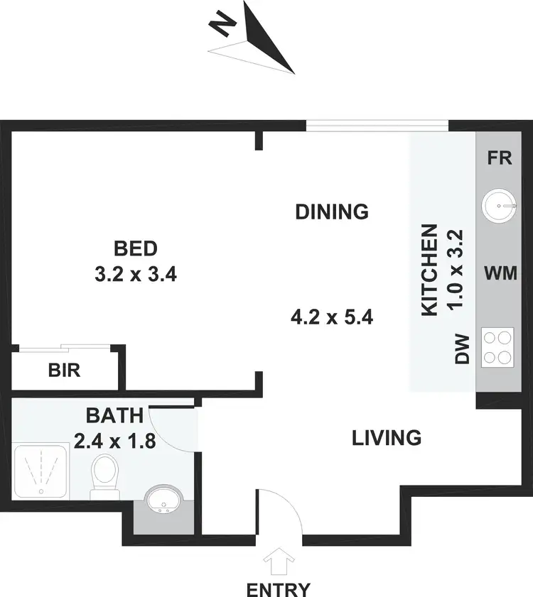 Floorplan of Homely apartment listing, 507/182 Collins Street, Melbourne VIC 3000