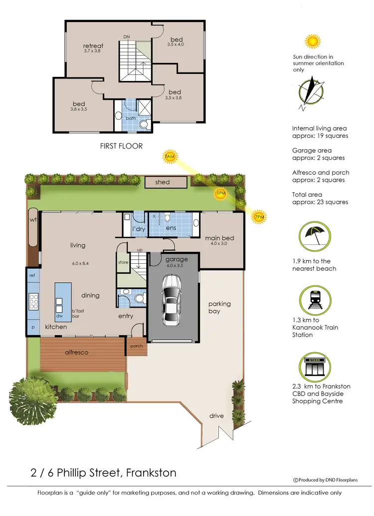 Floorplan of Homely townhouse listing, 2/6 Phillip Street, Frankston VIC 3199