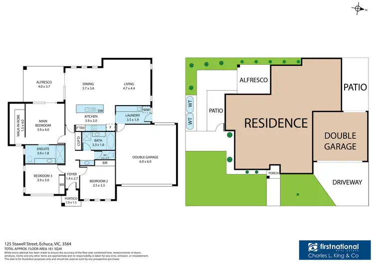 Floorplan of Homely house listing, 125 Stawell Street, Echuca VIC 3564