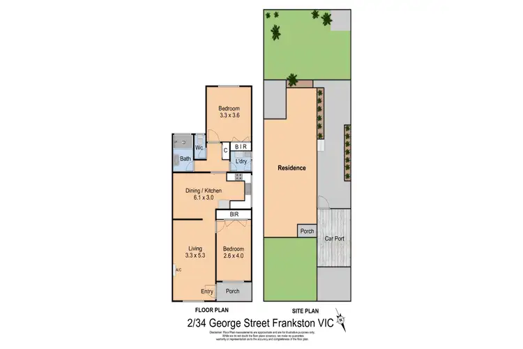 Floorplan of Homely unit listing, 2/34 George Street, Frankston VIC 3199