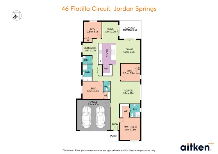 Floorplan of Homely house listing, 46 Flotilla Circuit, Jordan Springs NSW 2747