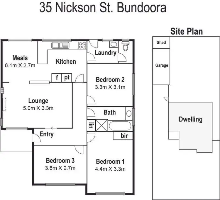 Floorplan of Homely house listing, 35 Nickson Street, Bundoora VIC 3083