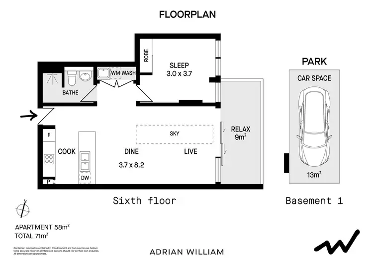 Floorplan of Homely apartment listing, 603/655 King Street, St Peters NSW 2044