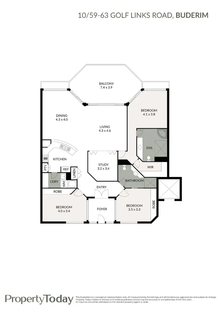 Floorplan of Homely unit listing, 10/59-63 Golf Links Road, Buderim QLD 4556