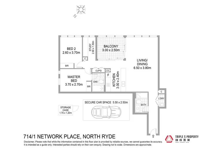 Floorplan of Homely apartment listing, 714/1 Network Place, North Ryde NSW 2113