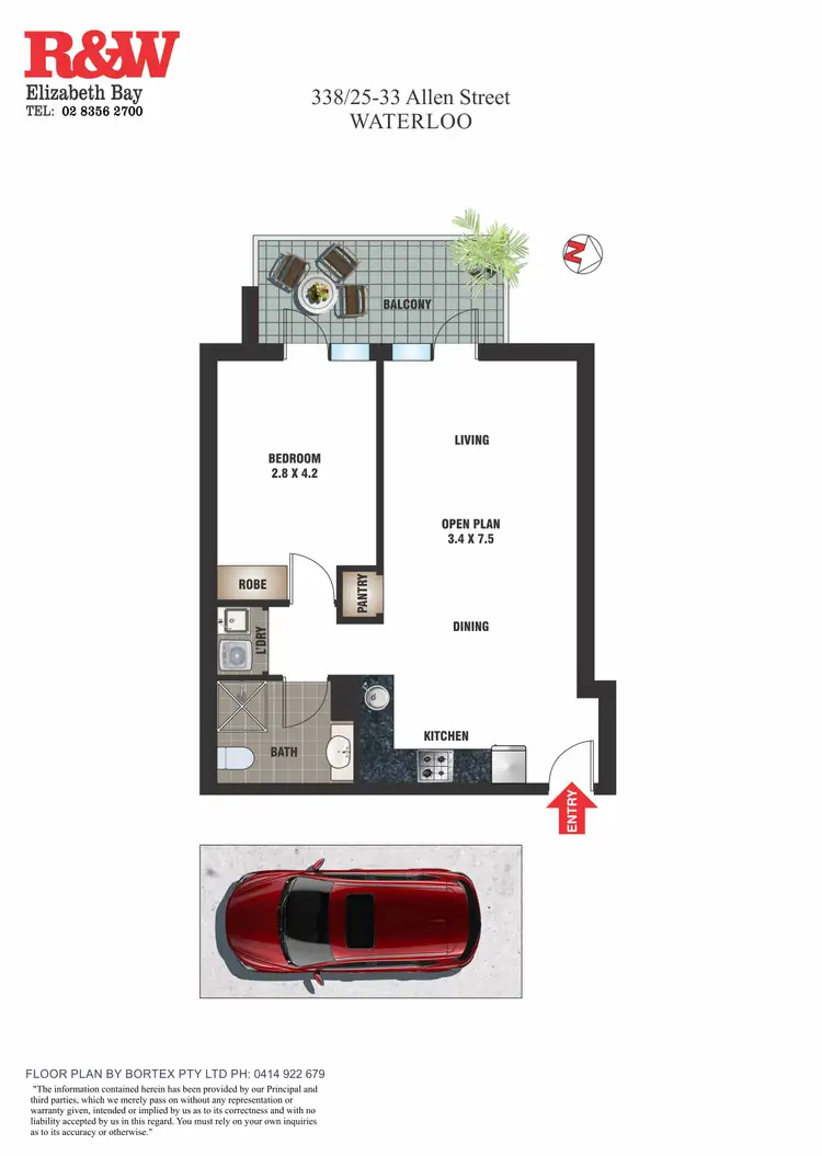 Floorplan of Homely unit listing, 338/25-33 Allen Street, Waterloo NSW 2017