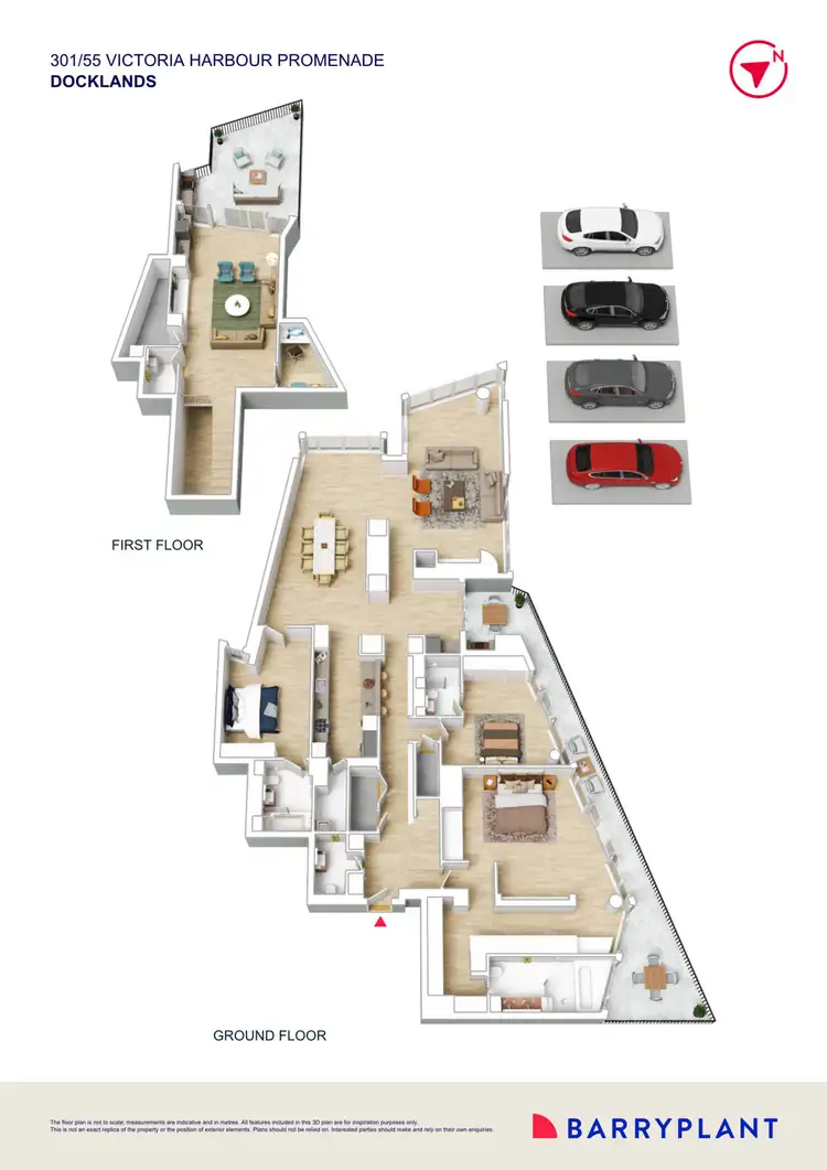 Floorplan of Homely apartment listing, 301/55 Victoria Harbour Promenade, Docklands VIC 3008