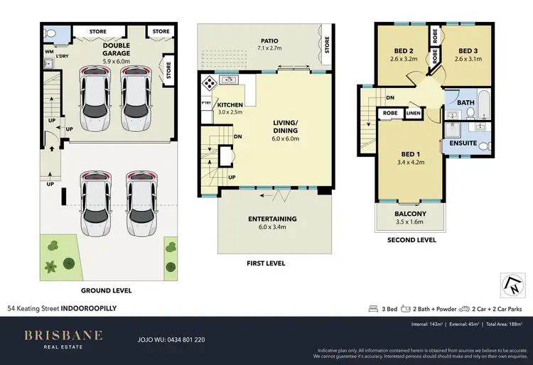 Floorplan of Homely house listing, 54 Keating Street, Indooroopilly QLD 4068