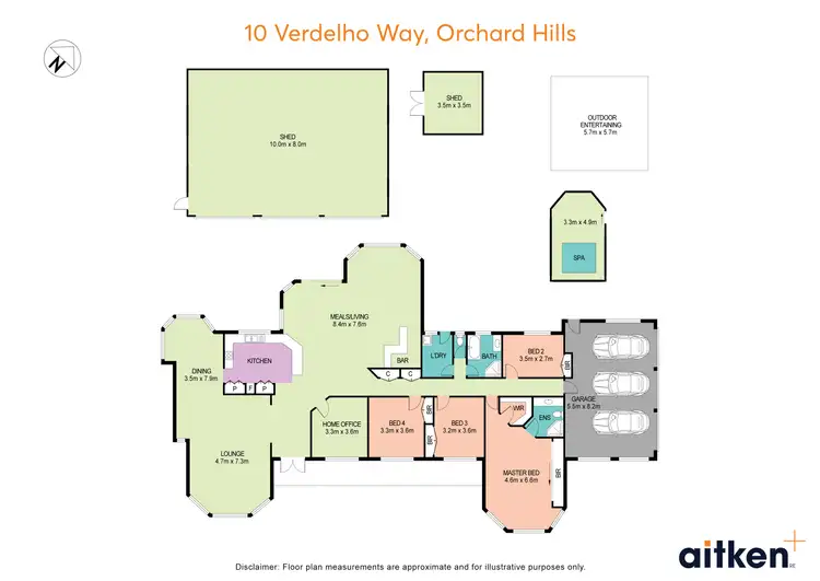 Floorplan of Homely house listing, 10 Verdelho Way, Orchard Hills NSW 2748