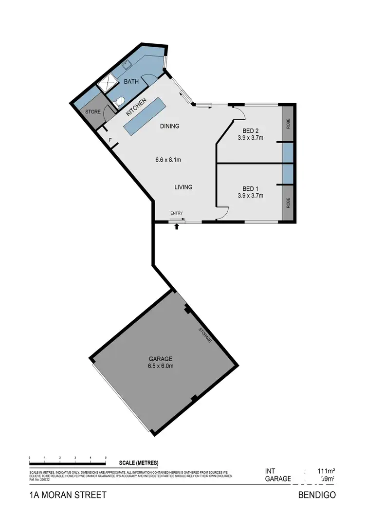 Floorplan of Homely unit listing, 1A Moran Street, Bendigo VIC 3550