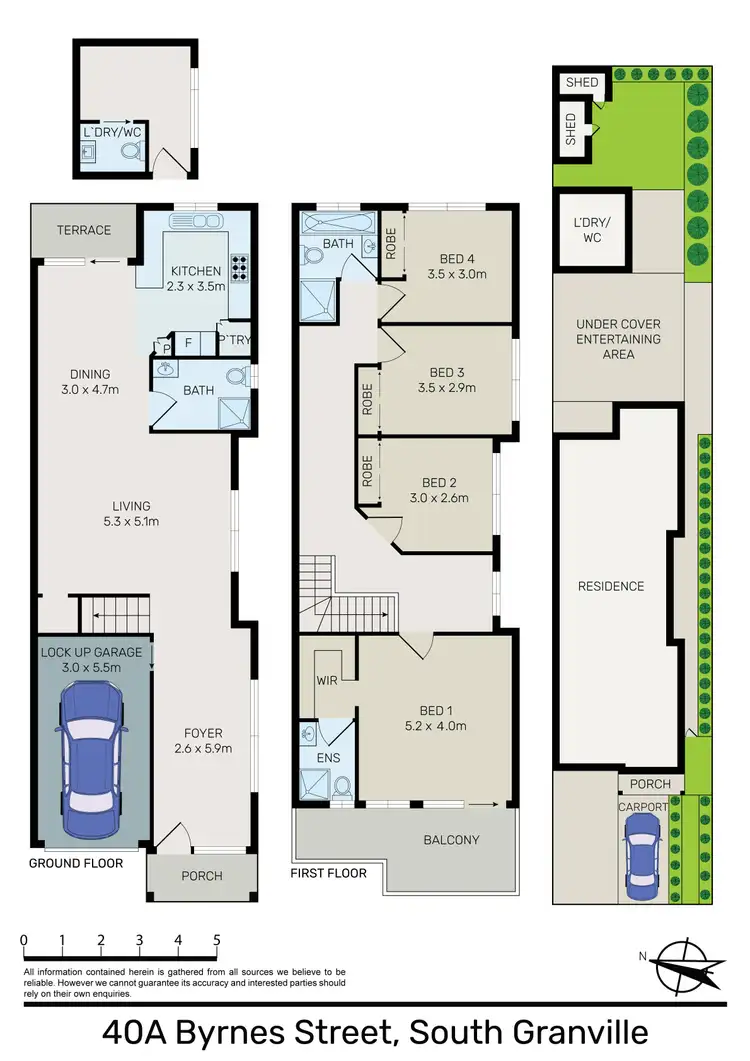 Floorplan of Homely semi-detached listing, 40a Byrnes Street, Granville NSW 2142