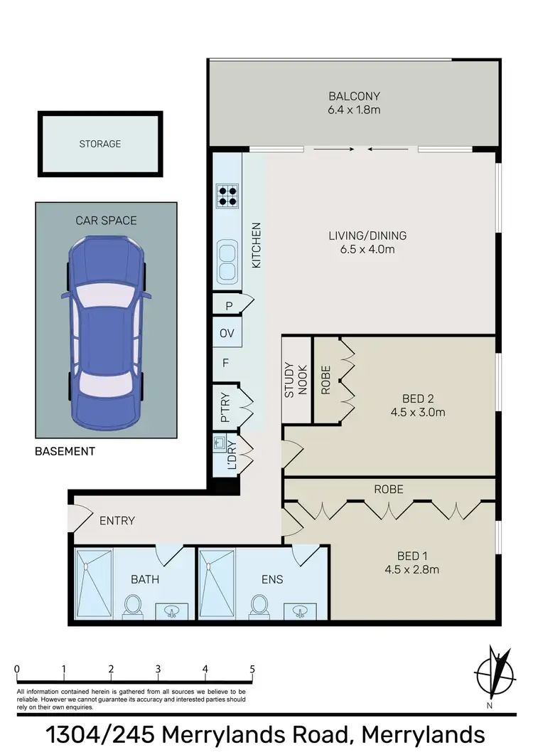 Floorplan of Homely unit listing, 1304/245 Merrylands Road, Merrylands NSW 2160
