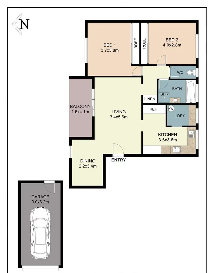 Floorplan of Homely apartment listing, 10/92-96 Milton Street, Ashfield NSW 2131
