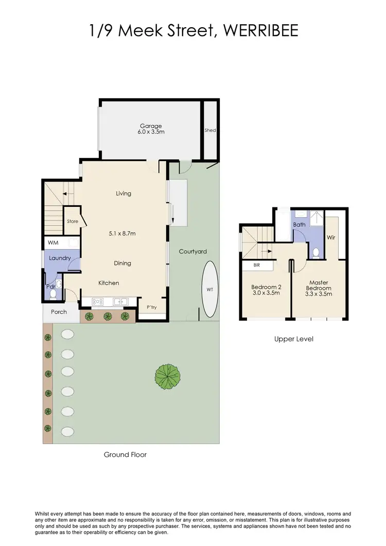 Floorplan of Homely unit listing, 1/9 Meek Street, Werribee VIC 3030