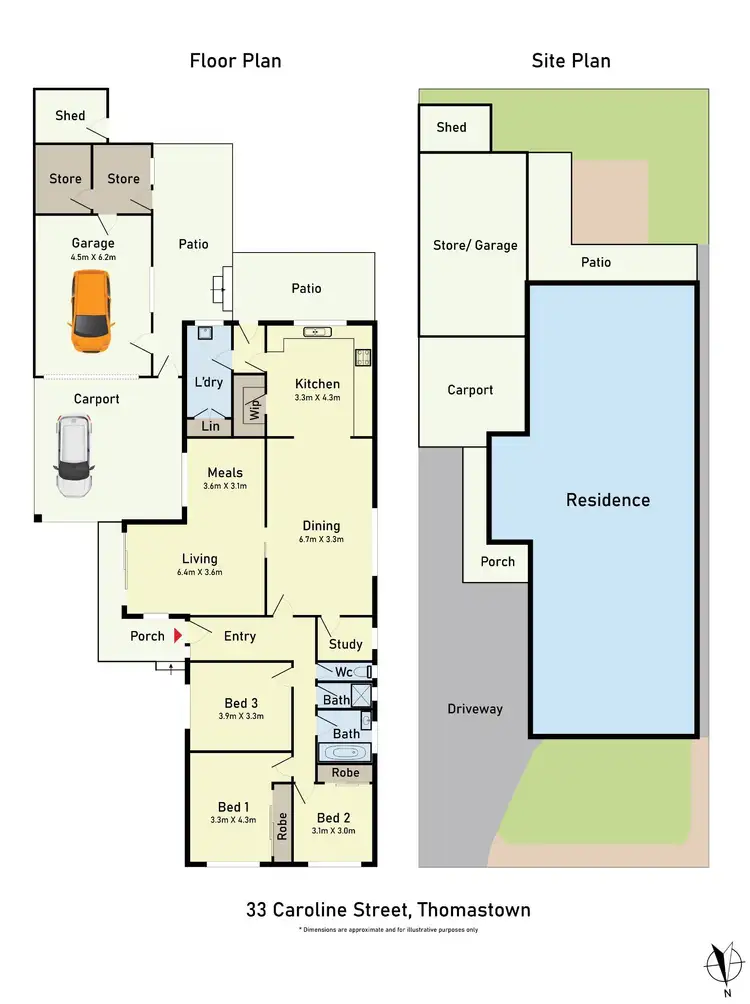 Floorplan of Homely house listing, 33 Caroline Street, Thomastown VIC 3074