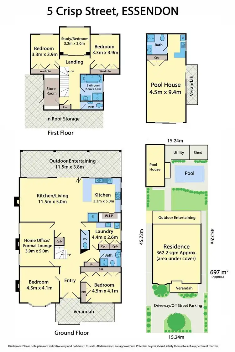 Floorplan of Homely house listing, 5 Crisp Street, Essendon VIC 3040