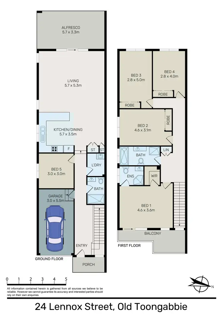 Floorplan of Homely semi-detached listing, 24 Lennox Street, Old Toongabbie NSW 2146