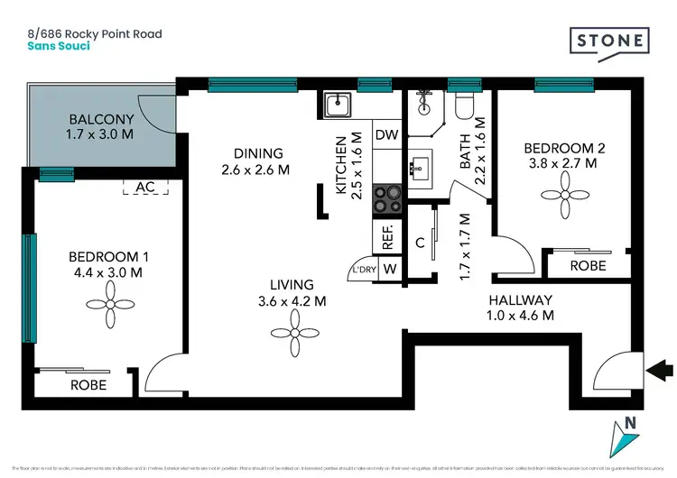 Floorplan of Homely unit listing, 8/686 Rocky Point Road, Sans Souci NSW 2219
