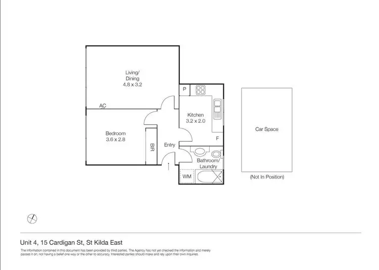 Floorplan of Homely apartment listing, 4/15 Cardigan Street, St Kilda East VIC 3183