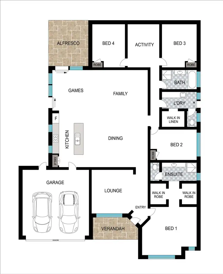 Floorplan of Homely house listing, 13 Pearson Place, Uduc WA 6220
