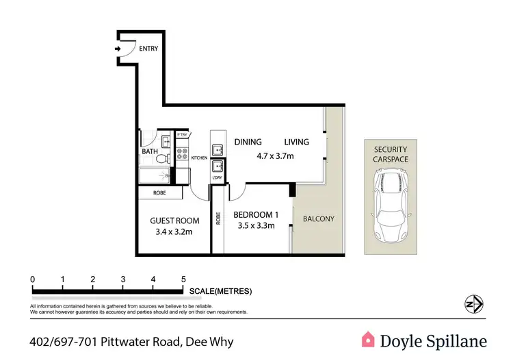 Floorplan of Homely apartment listing, 402/697-701 Pittwater Road, Dee Why NSW 2099