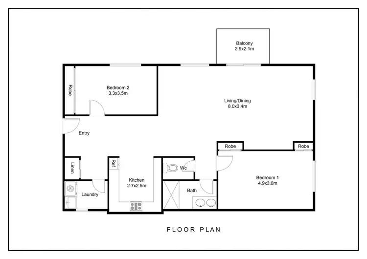 Floorplan of Homely unit listing, 1233/37-41 Mann Street, Westcourt QLD 4870