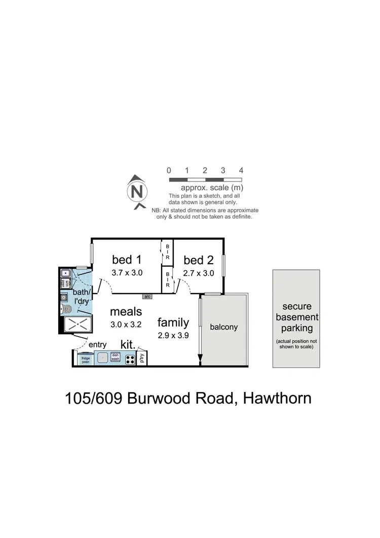 Floorplan of Homely apartment listing, 105/609 Burwood Road, Hawthorn VIC 3122