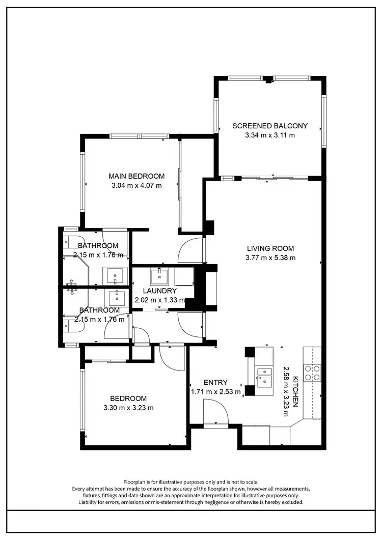 Floorplan of Homely apartment listing, 1107/44-62 Clifton Road, Clifton Beach QLD 4879