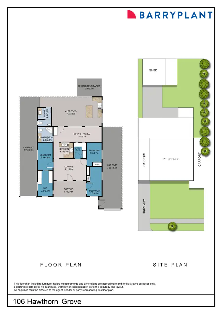 Floorplan of Homely house listing, 106 Hawthorn Grove, Mildura VIC 3500