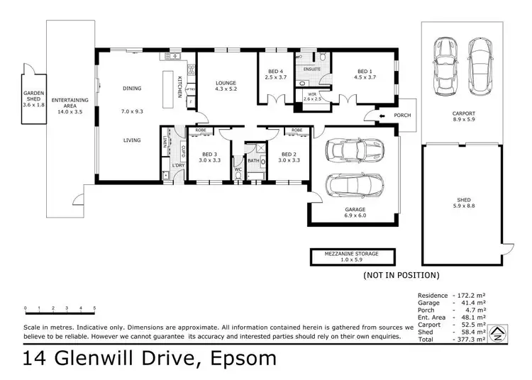 Floorplan of Homely house listing, 14 Glenwill Drive, Epsom VIC 3551