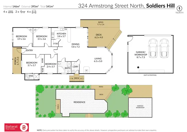Floorplan of Homely house listing, 324 Armstrong Street North, Soldiers Hill VIC 3350