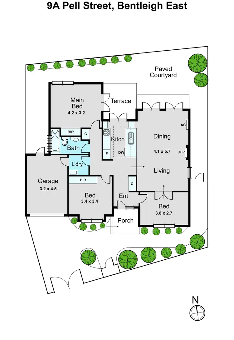 Floorplan of Homely unit listing, 9A Pell Street, Bentleigh East VIC 3165