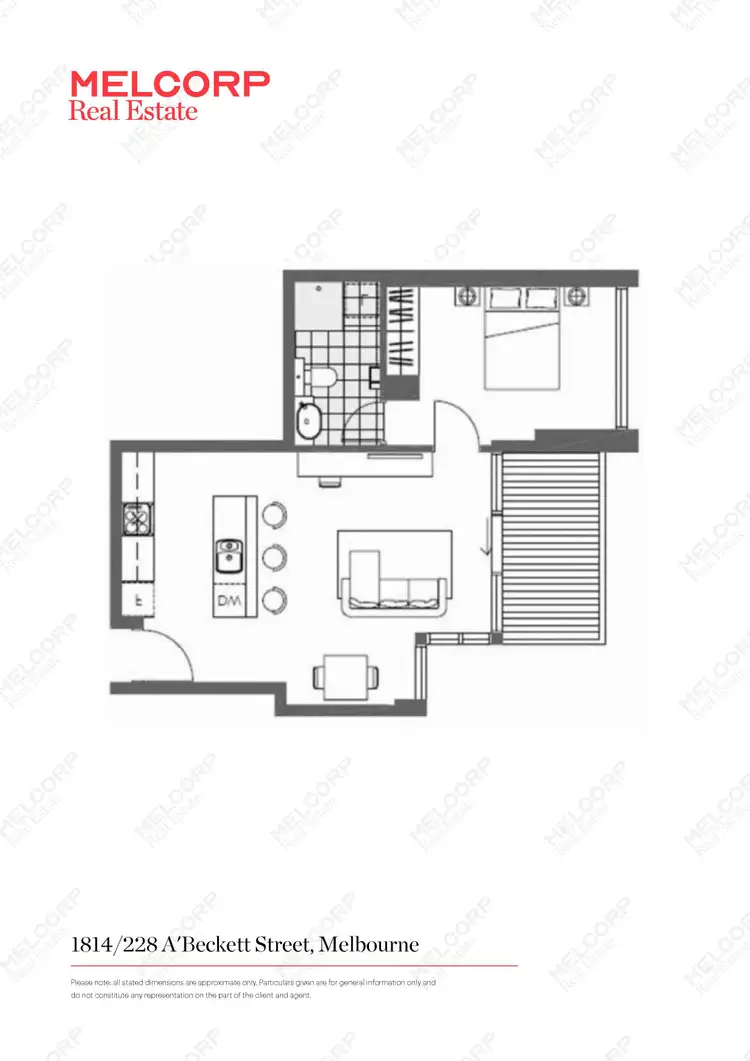Floorplan of Homely apartment listing, 1814/228 A'beckett Street, Melbourne VIC 3000
