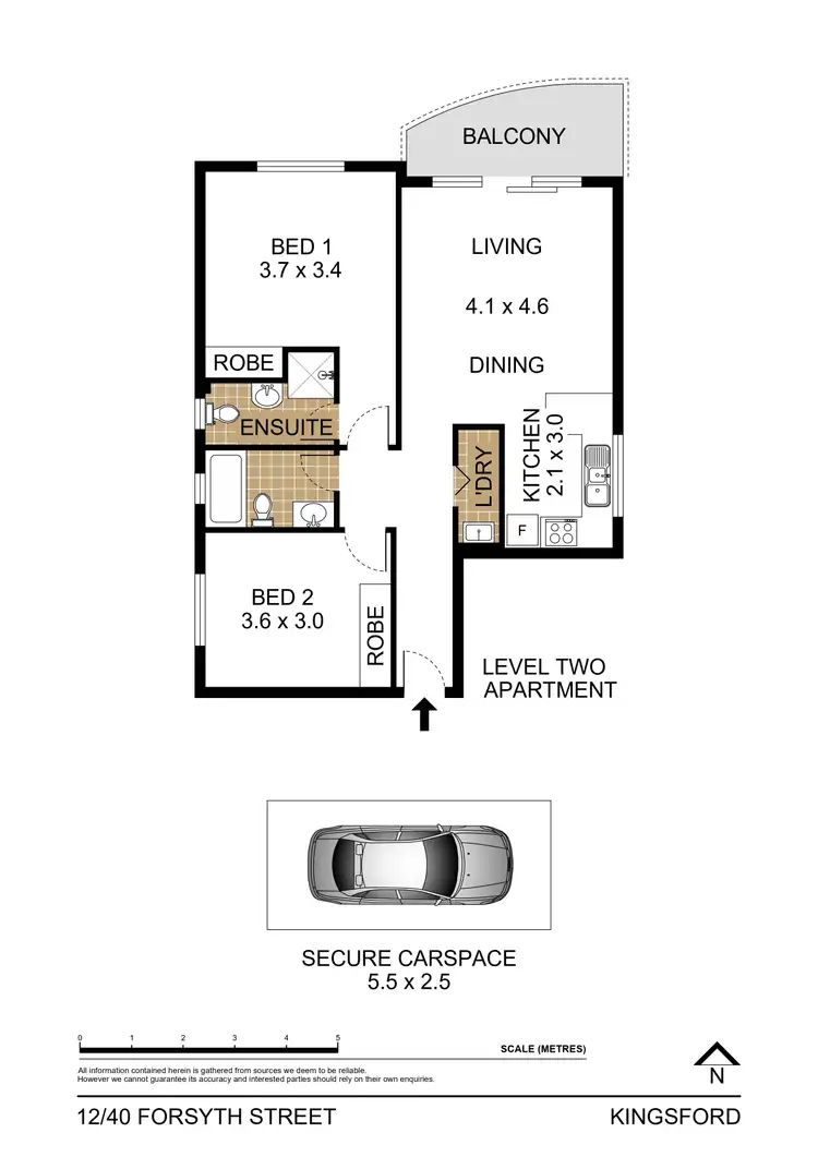 Floorplan of Homely apartment listing, 12/40-42 Forsyth Street, Kingsford NSW 2032