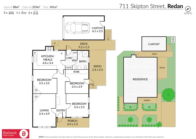 Floorplan of Homely house listing, 711 Skipton Street, Redan VIC 3350