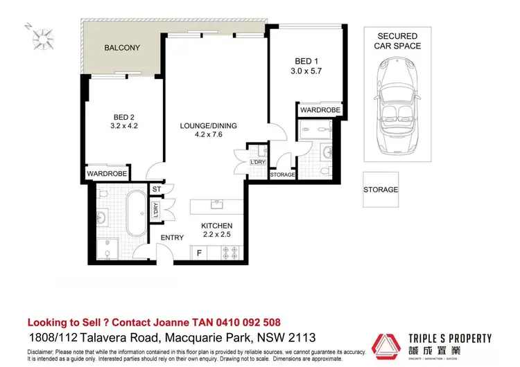 Floorplan of Homely apartment listing, 1808/112 Talavera Road, Macquarie Park NSW 2113
