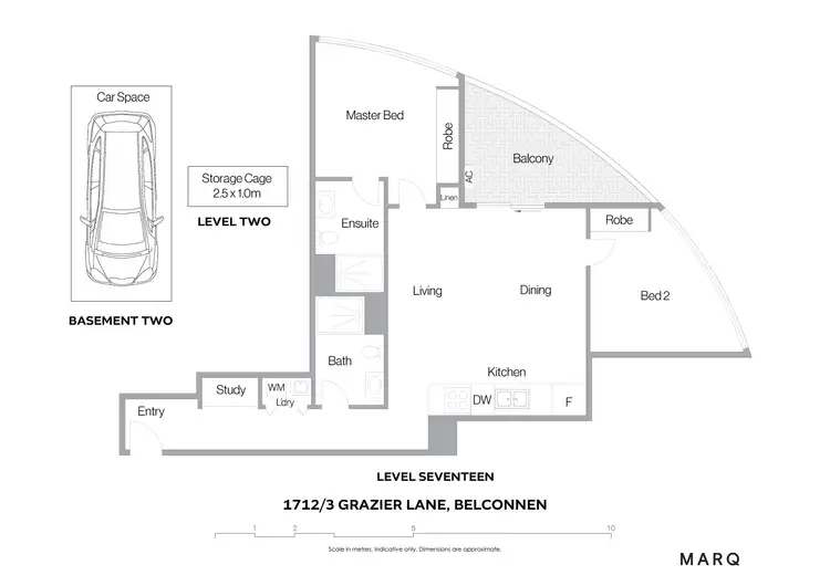 Floorplan of Homely apartment listing, 1712/3 Grazier Lane, Belconnen ACT 2617