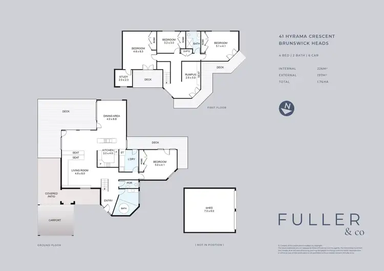 Floorplan of Homely house listing, 41 Hyrama Crescent, Brunswick Heads NSW 2483