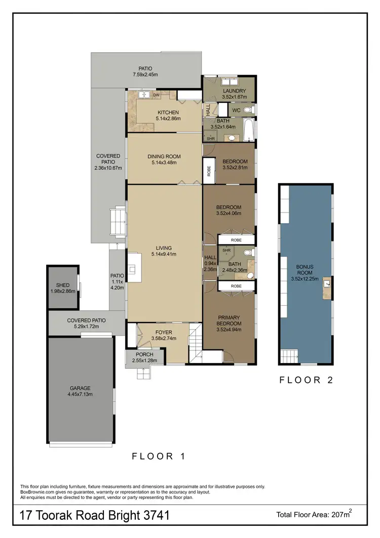 Floorplan of Homely house listing, 17 Toorak Road, Bright VIC 3741