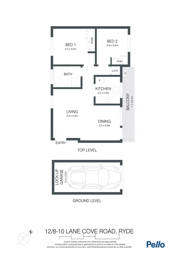 Floorplan of Homely unit listing, 12/8-10 Lane Cove Road, Ryde NSW 2112