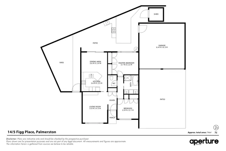 Floorplan of Homely townhouse listing, 14/5 Figg Place, Palmerston ACT 2913